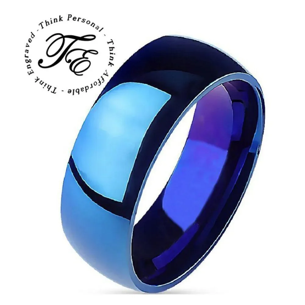 Women's Blue Wedding Ring - Girl's Wedding Ring - Wedding Ring For Her